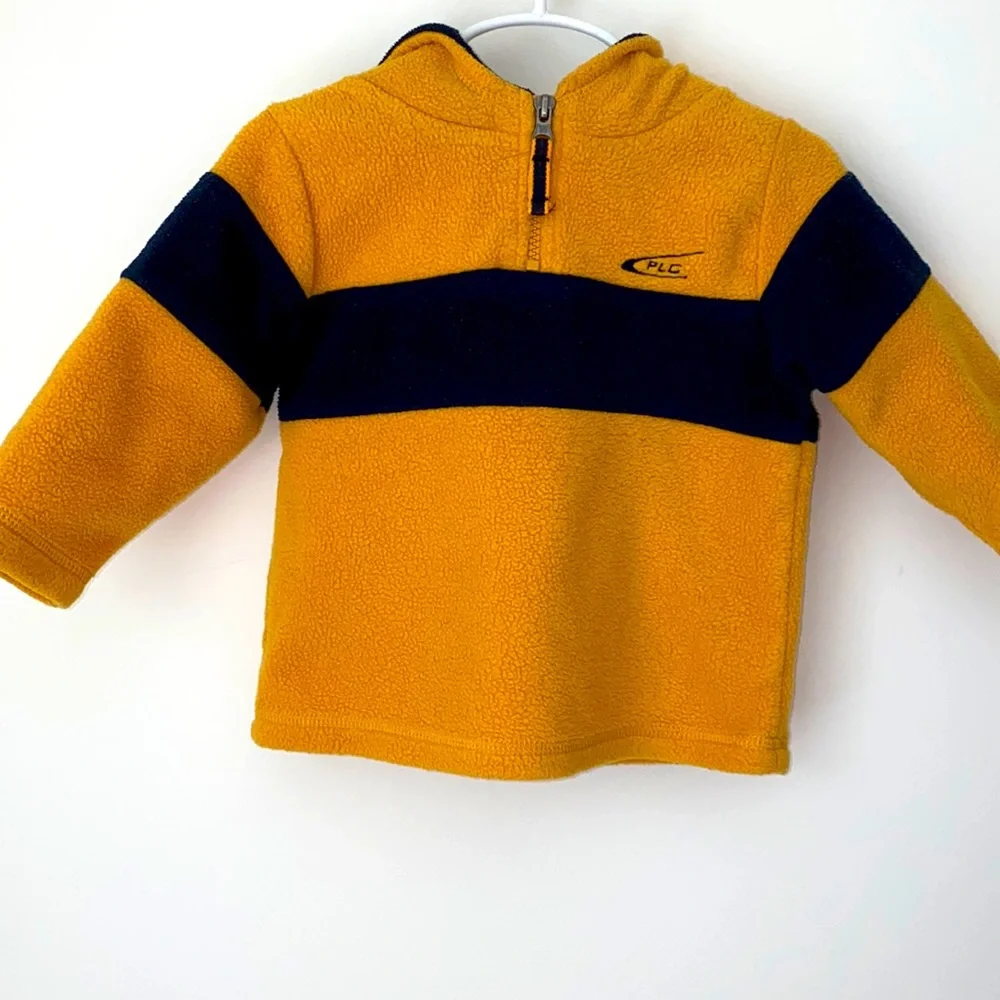 Children’s Place Fleece sweatshirt. Gold/Blue. 18 mo